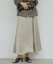 【楽ちん×エレガント】【セットアップ対応】キュプラフレアスカート