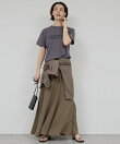 【楽ちん×エレガント】【セットアップ対応】キュプラフレアスカート