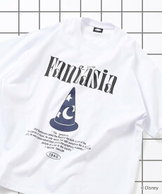 【SALE／20%OFF】FREAK'S STORE 限定展開/DISNEY ディズニー/別注 ビッグシルエット フロントプリント クルーネック Tシャツ/ファンタジア フリークスストア トップス カットソー・Tシャツ ネイビー ホワイト ブラック ピンク【送料無料】