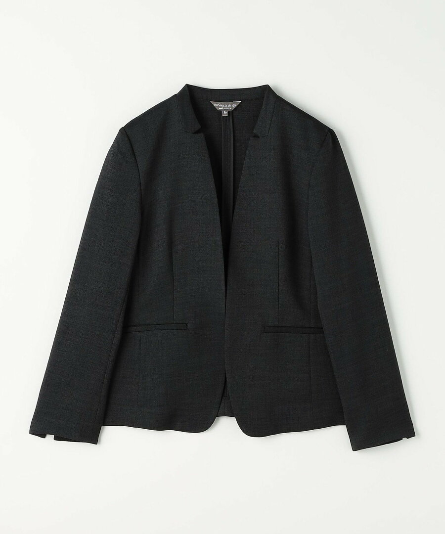 【SALE/70%OFF】a day in the life スラブツイル デザインラペルジャケット -マシンウォッシャブル・セットアップ対応-<A DAY IN THE LIFE> ユナイテッドアローズ アウトレット スーツ・フォーマル スーツジャケット グレー - メイン画像 2
