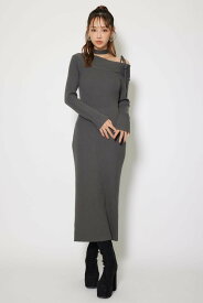 【SALE／50%OFF】rienda many wayワンショルニットワンピース リエンダ ワンピース・ドレス ワンピース ベージュ ブラウン ブラック【送料無料】