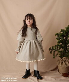 riziere バイカラーフリルニットワンピース リジェール ワンピース・ドレス ワンピース ブラック