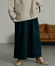 Ranan 裏起毛ロングフレアワイドパンツ ラナン パンツ キュロット グリーン レッド ブラック ブラウン ベージュ ブルー グレー ネイビー【送料無料】