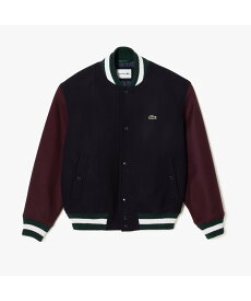 【SALE／50%OFF】LACOSTE ベーシックバーシティジャケット ラコステ ジャケット・アウター スタジャン・スカジャン ホワイト【送料無料】