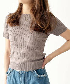 【SALE／59%OFF】Amulet 【Amulet】半袖ケーブルニット アミュレット トップス ニット ホワイト ブルー ブラック ブラウン