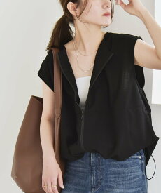 【SALE／40%OFF】quaranciel quaranciel:＜手洗い可能＞カット ジョーゼット ドロスト ジップ ベスト シップス トップス ベスト・ジレ ブラック ブラウン グレー【送料無料】