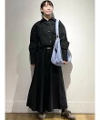 (W)ポプリン イージーウエストマキシスカート