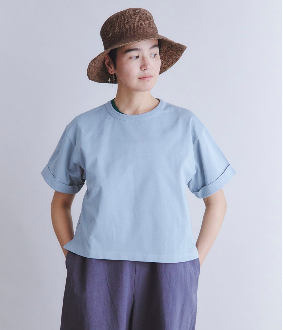 SIPULI｜[ULTIMA]Cotton Jersey ロールアップTシャツ | Rakuten