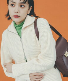 【SALE／60%OFF】N. Natural Beauty Basic 逆開ジップ畦カーディガン エヌ ナチュラルビューティーベーシック* トップス カーディガン グレー ホワイト ブルー【送料無料】