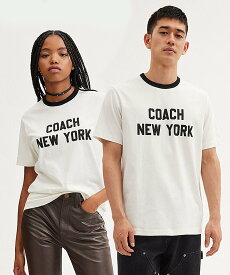 COACH ニューヨーク Tシャツ コーチ トップス カットソー・Tシャツ ホワイト【送料無料】