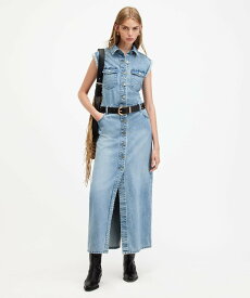 ALLSAINTS (W)BLAIR DENIM DRESS オールセインツ ワンピース・ドレス ワンピース ブルー【送料無料】