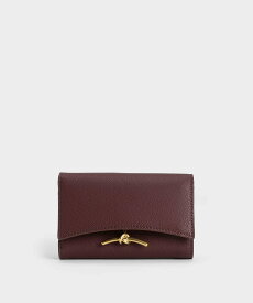 CHARLES & KEITH Huxley ハクスリー メタリックアクセントフロントフラップウォレット チャールズアンドキース 財布・ポーチ・ケース 財布 ブルー ホワイト【送料無料】