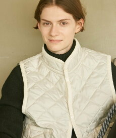 Bshop LAVENHAM ｜ ＜別注＞ クロップド スタンドカラーキルティングベスト WOMEN ビショップ ジャケット・アウター その他のジャケット・アウター ホワイト ブラック【送料無料】