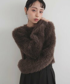 LIAN フェザーニットカーディガン リアン トップス ニット カーキグリーン グレー ホワイト ブラウン【送料無料】