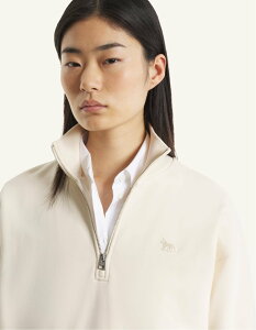 Maison Kitsune MAISON KITSUNE/(W)BABY FOX HALF ZIP SWEATSHIRT ���]�� �L�c�l �g�b�v�X �X�E�F�b�g�E�g���[�i�[ �x�[�W���y���������z