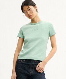 COACH OUTLET 【公式】ニューヨーク リブド Tシャツ コーチ　アウトレット トップス カットソー・Tシャツ グリーン【送料無料】