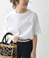 SHIPS any 【WEB限定】SHIPS any: BLAH BLAH BLAH.ワンポイント 刺繍 ルーズ Tシャツ(ユニセックス)◇ シ…