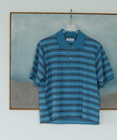 ADAM ET ROPE' FEMME 【LACOSTE for ADAM ET ROPE'】別注Multi Border Polo アダムエロペ トップス ポロシャツ ブルー ベージュ ワインレッド【送料無料】