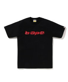 A BATHING APE BAPE SILICON LOGO TEE ア ベイシング エイプ トップス カットソー・Tシャツ ブラック ホワイト【送料無料】