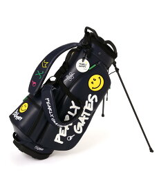 PEARLY GATES NICO 合皮スタンド式キャディバッグ (46インチ対応) (UNISEX) パーリーゲイツ スポーツ・アウトドア用品 ゴルフグッズ ネイビー ホワイト【送料無料】