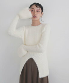 LIAN ベルスリーブシャギーニットプルオーバー リアン トップス ニット ブラック ブラウン ホワイト【送料無料】