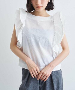 �ySALE�^50%OFF�zCODE A ruffle drama blouse �R�[�h�G�[ �g�b�v�X �V���c�E�u���E�X �u���b�N �z���C�g �l�C�r�[�y���������z