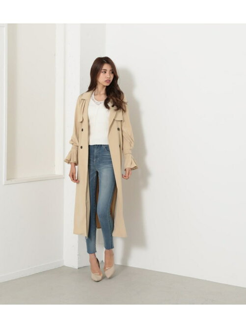 Rienda バックプリーツスタイルアップトレンチコート Rakuten Fashion 楽天ファッション 旧楽天ブランドアベニュー Bt5298