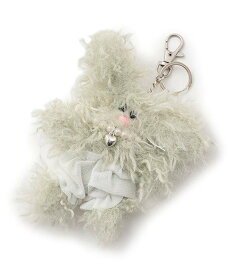 【SALE／50%OFF】Lovetoxic モールウサギキーホルダー ナルミヤオンライン ファッション雑貨 その他のファッション雑貨 グリーン ピンク ブルー グレー ブラック ベージュ ホワイト