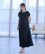 cross marche 【接触冷感】スムースAラインワンピース(マタニティ/授乳服)授乳口付き 授乳楽々 妊婦服 産…