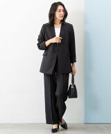 AddRouge スーツ レディース セットアップ ビジネス ロング丈 カラーレス ワイドパンツ アッドルージュ …