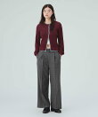 グレンチェック ワイドパンツ 26AW 秋新作 ロングシーズン 着回し ウォッシャブル イージーケア