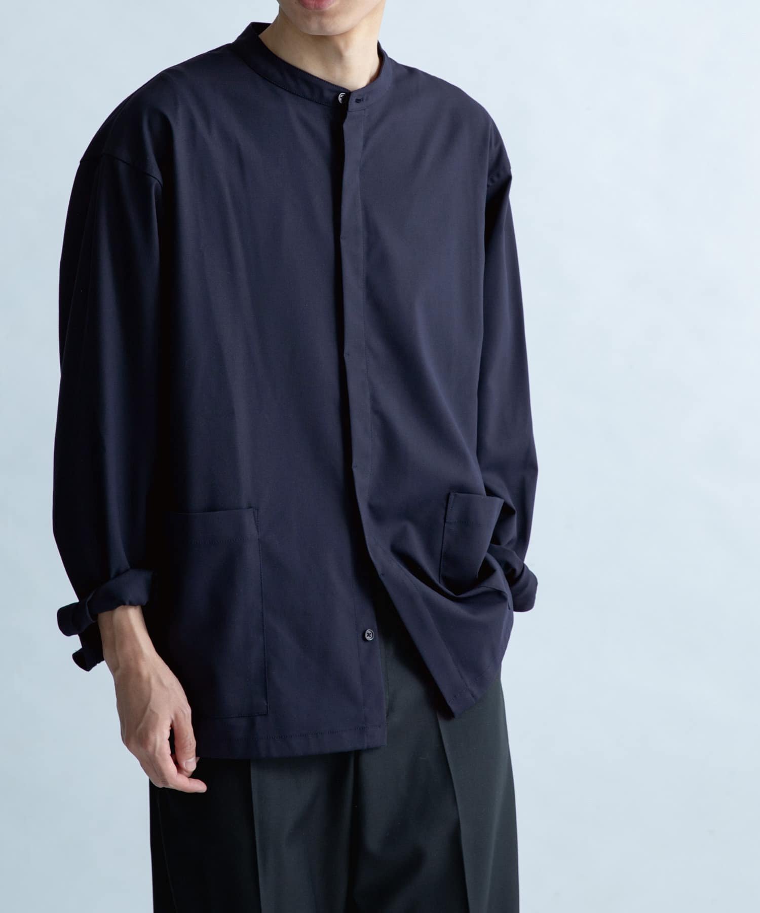 カジュアル URBAN バンドカラーカバーオールシャツジャケット | Rakuten Fashion(ファッション／旧ブランドアベニュー)FC6299 RESEARCH DOORS｜FORK&SPOON サイズ