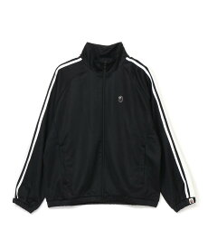 A BATHING APE FANS SCARF TRACK JACKET ア ベイシング エイプ トップス スウェット・トレーナー ブラック レッド【送料無料】