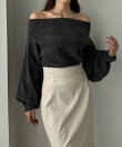 Louere オフショルシャギーニット