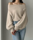Louere オフショルシャギーニット