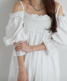 【SALE／55%OFF】La boutique BonBon 【最強愛されワンピ】シャーリング2WAYオフショルワンピース ラブティックボンボン ワンピース・ドレス その他のワンピース・ドレス グリーン ホワイト ブラック【送料無料】