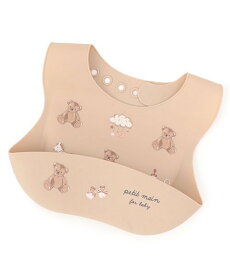 petit main お食事シリコンBIB ナルミヤオンライン マタニティウェア・ベビー用品 離乳食・お食事グッズ パープル ピンク ベージュ ブルー