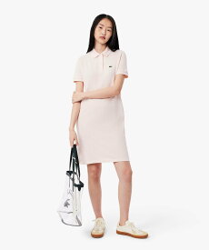 【SALE／40%OFF】LACOSTE ベーシックポロドレス ラコステ ワンピース・ドレス シャツワンピース ネイビー ピンク【送料無料】