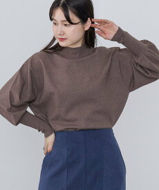 【SALE／30%OFF】BEAMS HEART WOMEN BEAMS HEART / ふっくら袖 ハイネック ニット プルオーバー ビームス ハート トップス ニット パープル ホワイト ブラック ブラウン ブルー