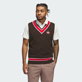 【SALE／20%OFF】adidas 【公式】アディダス adidas 返品可 【オリジナルスゴルフ】Originals ニット ベスト アディダス ジャケット・アウター ブルゾン・ジャンパー ブラウン【送料無料】