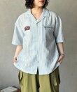 ワッペンドビー半袖開襟シャツ