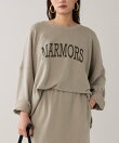 【marmors】ロゴスウェットルーズプルオーバー<セットアップ対応>