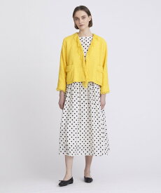 【SALE／55%OFF】HOUSE OF LOTUS クラシカルツイードフリンジジャケット ハウス オブ ロータス ジャケット・アウター ノーカラージャケット イエロー ネイビー【送料無料】