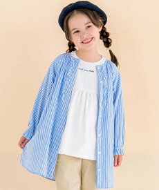 Noeil aime BeBe ストライプ前立てフリルワンピース&AラインTシャツセット(80~130cm) ベベ オンライン ストア 福袋・ギフト・その他 その他 ブルー【送料無料】