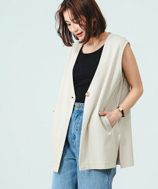 B:MING by BEAMS B:MING by BEAMS / スムースカット ジレ 24SS ビーミング ライフストア バイ ビームス トップス ベスト・ジレ ブラック【送料無料】