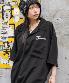 【SALE／72%OFF】WEGO MEN'S オープンカラーグラフィックシャツ(SS) ウィゴー トップス シャツ・ブラウス ブラック