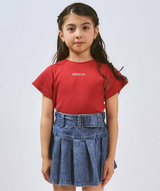 MINIMAL 【サラサラプラス】【吸水速乾】テレコ半袖ちびT ナルミヤオンライン トップス カットソー・Tシャツ パープル