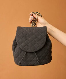 【SALE／70%OFF】HASHIBAMI HASHIBAMI 【スエードキルティング ミニリュック】 ハシバミ / ネコロジー バッグ リュック・バックパック ブラック ベージュ【送料無料】