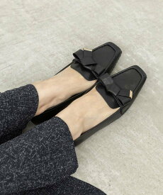 【SALE／50%OFF】RANDA スクエアトゥリボンモカシンシューズ ランダ シューズ・靴 モカシン・デッキシューズ ブラウン ベージュ ブラック【送料無料】