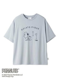 gelato pique 【PEANUTS】【HOMME】ワンポイントTシャツ ジェラートピケ トップス カットソー・Tシャツ ブルー ネイビー【送料無料】